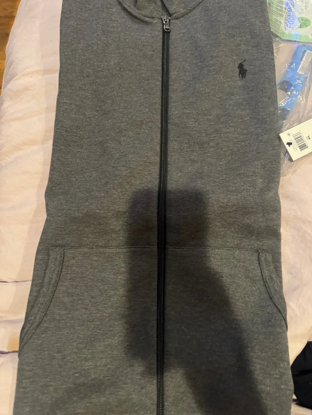 Polo by Ralph Lauren Men’s Charcoal Gray Full-Zip Hoodie